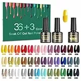 Tormay 39 Pz 8ml Smalti Semipermanenti per Unghie, Smalto Semipermanente in Gel UV LED con Base e Top Coat, Matt Coat, Smalti Gel per Unghie Professionali Kit