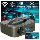 GammaBai Vast Proiettore 5G/2.4G WiFi Bluetooth, Auto Focus/Keystone, Supporto Proiettore 4K, 400 ANSI, Proiettore Full HD 1080P Nativo Home Cinema (ricondizionato)