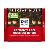 Ritter Cioccolato Fondente con Nocciole Intere, 100g