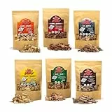 Chips Affumicatura - Legno Affumicatura BBQ - 6x1 Litro di Olivo, Arancio, Mandorlo, Limone, Noce e Quercia