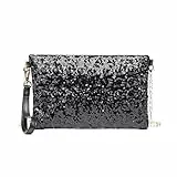 Miss Lulu Pochette e Clutch Da Sera Pochette a Catena Con Brillanti Paillettes Per Donna Ragazza