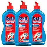 Pril Brillantante Asciuga Rapido per Lavastoviglie Protezione dal Calcare Extra Asciugatura Stoviglie Brillanti Senza Aloni - 3 Flaconi da 500ml