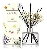COCODOR Diffusore a Bastoncini con Vero Fiore Conservato/Muschio Bianco (White Musk) / 120ml / Diffusore per Ambiente, Profumatore Casa, Fragranza Ambiente, Regalo Donna