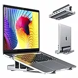 Docking Station USB C con Supporto Laptop, QUUGE Hub USB C 8-in-1 in Alluminio, HDMI 4K@60 Hz, 2×USB-A 5 Gbps, Adattatore Rete Gigabit, Ricarica PD 100W, TF/SD 3.0, per MacBook Pro/Air Dell HP
