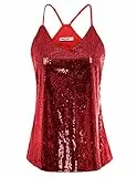 GRACE KARIN Canotta Donna Eleganti con Paillettes Spaghetti Tank Top con Spalline Sottili per L'Estate 2XL CL010915-6