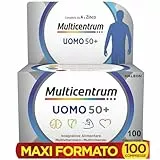 Multicentrum Uomo 50+ Integratore Alimentare Multivitaminico Completo, con Vitamina D3, Supporto Contro la Stanchezza per Uomini oltre 50 anni, 100 Compresse​