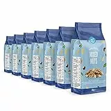 Marchio Amazon - Happy Belly Mix di frutta secca a guscio, 7 Confezioni da 200 g