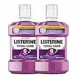 Listerine Total Care, Colluttorio Cura Completa Contro Placca, Carie e Tartaro, 6 Benefici in 1, Menta Pura, 2x 1L