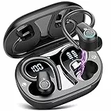 OYIB Cuffie Bluetooth Sport, Auricolari Bluetooth 5.3 con Mic Cancellazione Rumore CVC8.0, Cuffie Senza Fili Stereo 50 Ore, Impermeabili IP7 Cuffiette Bluetooth Con Mini Custodia Di Ricarica, Nero