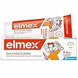 elmex Dentifricio Bimbi 0-6 Anni 50 ml I Con Concentrazione Ridotta di Fluoruro Amminico I Protezione Anticarie Speciale per i Denti da Latte, 0% Coloranti