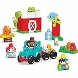Mega Bloks-Green Town Fattoria Eco Amici Bio con 54 Blocchi da Costruzione, Giocattolo per Bambini 1+ Anni, HDL07