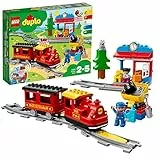 LEGO DUPLO Treno a Vapore, Set Costruzioni Push & Go, Luci e Suoni, Giocattolo con Mattoncini Colorati, Giochi per Bambini dai 2 ai 5 Anni, 10874