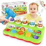 VATOS Giocattolo Montessori 1 Anno Pop Up Animali Giochi Educativi Bambini 1 Anno, Gioco attività 1 2 Anni Giocattolo Musica 1 2 3 Anni