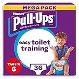Huggies Pull Ups Day Time, Mutandine Spannolinamento Taglia 6 (2-4 anni) Boy, Confezione da 36 Mutandine
