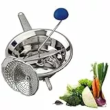 Virsus Passatutto in acciaio inox 18/10, DIAMETRO 20cm, 3 Dischi in dotazione, passaverdure manuale antiruggine per schiacciare patate, verdure, legumi, zuppe, salse, pomodori, Made in Italy