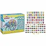 Play-Doh, Wow 100 Vasetti, Confezione assortita di Pasta modellabile con 100 vasetti