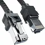 Cavo di Rete Cat 8, Cavo Ethernet, Cavo LAN – 10m – Edizione Gaming con Treccia Heavy-Duty (Spina RJ45/Cat 8.1, Trasmette Velocità di Dati Massime Fino a 40 Gbps per Gaming/PC/PS5/Xbox) – KabelDirekt
