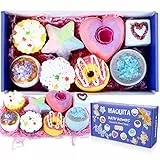 MAQUITA - Set regalo per bombe da bagno, per rilassamento mentale e antistress, per mamma e donna, perfetto per San Valentino, compleanno, Natale, 8 pezzi