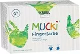 KREUL 2316 - Mucki Set di 6 colori a dita da 150 ml Vernice vegana senza parabeni, glutine e lattosio Lavabile e applicabile con dito e pennello Colori brillanti