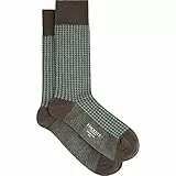 Hackett London Dogtooth Marl Calzini, Verde Polvere, S Uomo