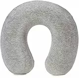 Amazon Basics - Cuscino per il collo, in memory foam, 1 unità, Semicircolare, Grigio
