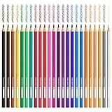 WISYOK Matite Colorate Astuccio da 24, Matita Colorate Bambini, Matite in Resina a Forma Esagonali Ergonomica, Matite in Resina Colori Stabilo, per Dipingere, Disegnare, Scrivere