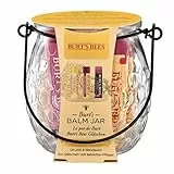 Burt's Bees Balsami Labbra in Vasetto, 1 x alla Cera d'Api con Vitamina E e Menta, 1 x all'Ibisco, 1 x al Melograno, 3 x 4.25 g