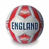 Mondo Sport - Pallone da Calcio Cucito ENGLAND, Misura 5, 400 g, Colore Bianco, Rosso - 23017