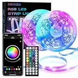 HOVVIDA Striscia LED 10M, RGB 5050 LED, 30 LED/Metro, APP e Telecomando, 300 LED, Modalità Musica, Modalità Temporizzazione, LED per Camera, Soggiorno, Cucina, Camera da Letto, Bar, Festa