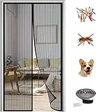 KZhanmy Zanzariera Magnetica per Porte,Tenda Anti-Zanzara Magnetica Chiusa Automatica,per Porta del Balcone e Porta del Patio.-Black A||80X200CM