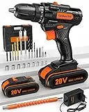 FAHEFANA Trapano Avvitatore 20V 42Nm con 2x2.0Ah Batteria, 2 Velocità, Mandrino da 10 mm, Metallo