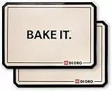 DI ORO® - Tappetini da forno professionali in silicone - Folgi antiaderenti e resistenti a 250°C - Lavabili in lavastoviglie e facili da pulire - Silicone senza BPA e certificato LFGB (42 x 29,5 cm)