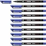 Marcatore - STABILO OHPen universal Permanente - Tratto Medio (1 mm) - Confezione da 10 - Blu