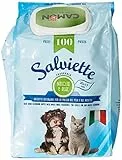 Camon Salviette Detergenti Per La Pulizia Del Pelo Fragranza Muschio E Aloe - 30x17 centimetres - Pezzi 100 Per Cani E Gatti, 1 pezzo