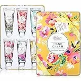 Crema Mani Set Regalo Donna 6 PCS per Donne, Crema Mani Arricchito con Burro di Karitè e Glicerina per Pelle Secca, Confezione da Viaggio, Set Regalo San Valentino, Compleanno per Moglie e Mamma