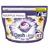 Dash and Lenor 3 in 1 - Detersivo per capsule Liquide, 84 lavaggi (2 x 42), collezione soffia accurata con una freschezza a lunga durata