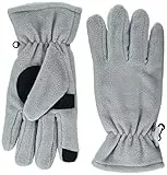 Amazon Essentials Guanti da Corsa Uomo, Grigio, S