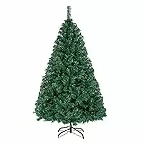 Yaheetech Albero di Natale 150 cm 718 Rami Artificiale Folto in PVC Effetto Realistico Base Metallica per Casa Ufficio Negozio