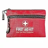 100 Pices - Kit di pronto soccorso tascabile, leggero e compatto, con doppia cerniera