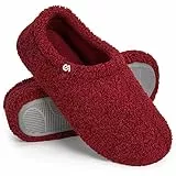 VeraCosy Ladies Memory Foam Plush Slippers Pantofole in cotone antiscivolo con fodera in pile polare, 39.5 EU, vin rouge