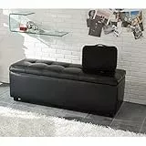 Wink Design, Nice, Cassapanca, Nero, 140 x 45 x 45 cm