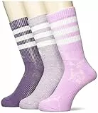 adidas, 3-Stripes Stonewash, Calzini (3 Paia), Ombra Viola/Beatitudine Lilla/Bianca, S, Unisex-Adult