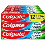 Colgate Dentifricio Triple Action 12 Confezioni da 75 ml | al Fluoro | Protezione carie | per tutta la famiglia