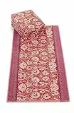 Bassetti Set 1 + 1 Due 2 Pezzi Spugna Bagno GRANFOULARD Mira Ospite 40 x 60 + Asciugamano 50 x 100 Asciugamani 100% Di Puro Cotone Jacquard Colore R1 Rosso