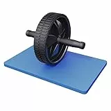 GORILLA SPORTS® AB Roller - con Tappetino, 27 x 18 cm, Impugnature Gommate, Nero - Rotella Addominale, AB Wheel, Rullo Addominali, Attrezzo per Addominali, Ab Ruota, AB Circle Trainer, Allenamento