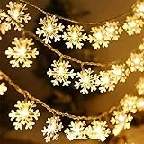 Catene Luminose Fiocco di neve, 10M 100 LED Stringa Luci Catena Luminose Lucine USB, 8 modalità di luci a LED impermeabili per Natale Camere da Letto Giardino Casa Feste Matrimonio