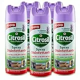 Citrosil Home Protection - Spray Disinfettante Superfici Multiuso, Elimina Fino al 99,9% dei Batteri, con Vere Essenze di Lavanda, 300 ml x 5 Pezzi