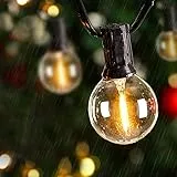 Avoalre Catena Luci Esterno LED 12M 30+3 G45 Lampadina Catena Luminose Esterno LED IP65 Impermeabile Filo Luci da Esterno Giardino Decorative per Terrazzo Gazebo Festa Matrimonio, Bianco Caldo