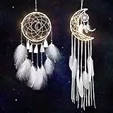icyant Kit acchiappasogni lunare da 2 pezzi, acchiappasogni a LED Decorazione da parete con acchiappasogni luminosi Acchiappasogni da appendere a parete per Bambini Donne per la casa