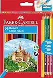 Faber-Castell 110336 - Set di pastelli Classic Colour, 41 pezzi, incluso temperino e matita, per bambini e adulti